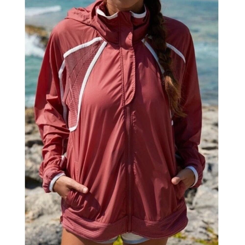 FP Movement June Mesh Windbreaker Womens M Rose Pink Jacket Full Zip  Athleisure